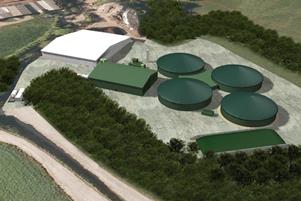 An artists impression of the Bryn Quarry AD plant and MRF